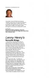 English worksheet: Lenny Henry 