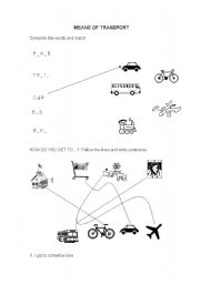 English worksheet: Means of Transport