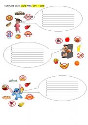 English Worksheet: FOOD - LIKE