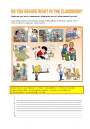 English Worksheet: DO YOU BEHAVE RIGHT?