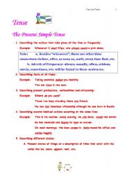 English worksheet: Present Simple & Present Progressive Tenses