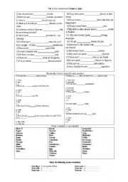 English Worksheet: SOME ANY