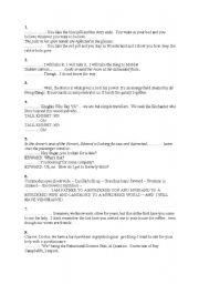English worksheet: Extracts from movie scripts
