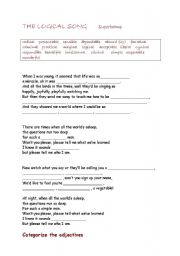 English worksheet: the logical song