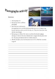 English Worksheet: Photograph Activity (photo story, picture)