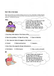 English Worksheet: Reading Quiz part 2: Life in the Future
