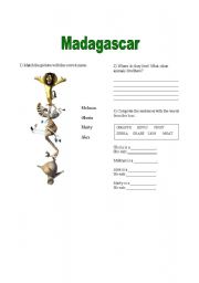 English Worksheet: Madagascar 