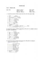 English Worksheet: Verb to Be and Present Simple