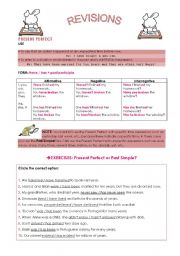 English Worksheet: PRESENT PERFECT REVISIONS