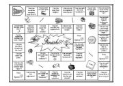 English Worksheet: Can you... Boardgame (Black & White)