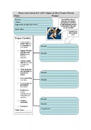 English Worksheet: Long Term Project Map