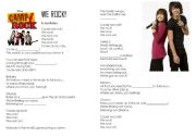 English Worksheet: SONG We Rock (Disney Movie Camp Rock)