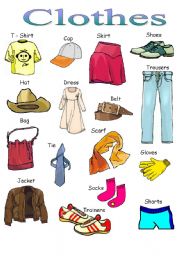 English Worksheet: CLOTHES