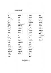 English worksheet: adjecti ves