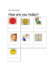 English Worksheet: My emotions
