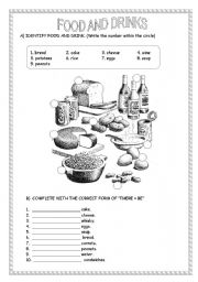 English Worksheet: FOOD AND DRINK