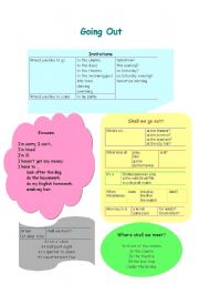 English Worksheet: Going out
