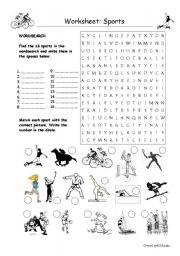 Sports Worksheet