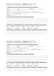 English Worksheet: 