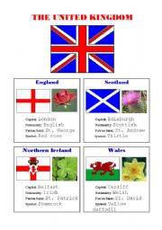 English Worksheet: FLAGS AND SYMBOLS OF THE UK