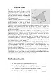 English Worksheet: The Bermuda Triangle