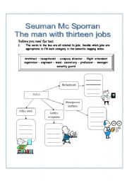 English worksheet: Jobs and abilities