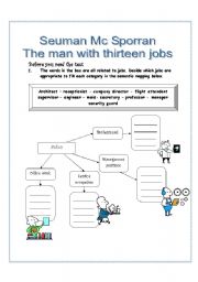 English Worksheet: Jobs and abilities