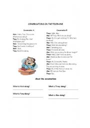 English worksheet: Conversations 