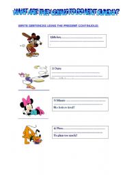 English worksheet: present continuous( future)