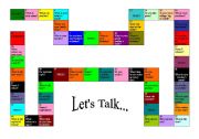 English Worksheet: Lets Talk - a getting to know you board game