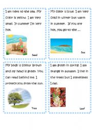 English Worksheet: Season Riddles (part 1)