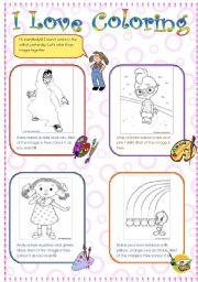 English Worksheet: color practice ( for young learners )