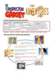 English Worksheet: INSPECTOR GADGETS ADVENTURES