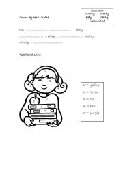 English worksheet: count by tens
