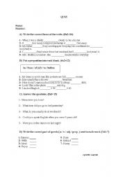 English Worksheet: quiz