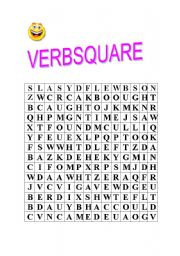 English worksheet: verbsquare..simple past irregular verbs