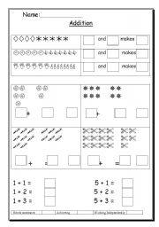 English Worksheet: addition