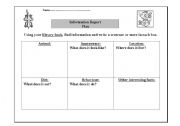 English worksheet: Information Report