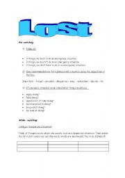 English Worksheet: video lost