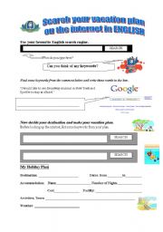 English Worksheet: Search on the internet