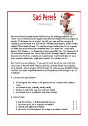 English Worksheet: Saci Perer - a Brazilian legend