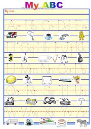 English Worksheet: The ABC COGNATES