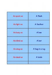 English worksheet: As quick as a flash