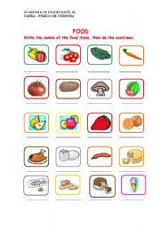 Food. Vocabulary and Exercises