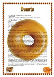 English Worksheet: Donuts recipe (07.09.08)