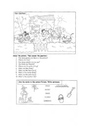 English Worksheet: The garden