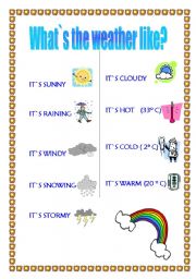 English Worksheet: THE WEATHER