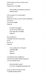 English Worksheet: At the airport - short dialogues