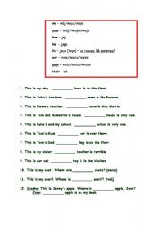 English Worksheet: Possessive pronouns