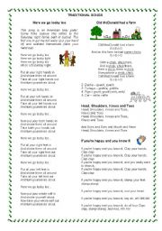 English Worksheet: English traditional songs